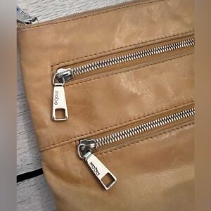 Hobo International Mara Distressed Crossbody Bag camel color  Leather 10x7